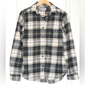 Carhartt Women’s Rugged Flex Hamilton Flannel Gull Gray S/P Gorpcore Cabincore